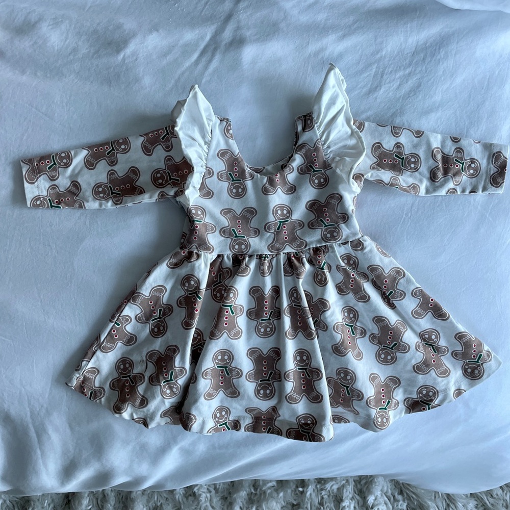 Monica + Andy Gingerbread Holiday Let’s Dance Dress 12-18 month Like New!